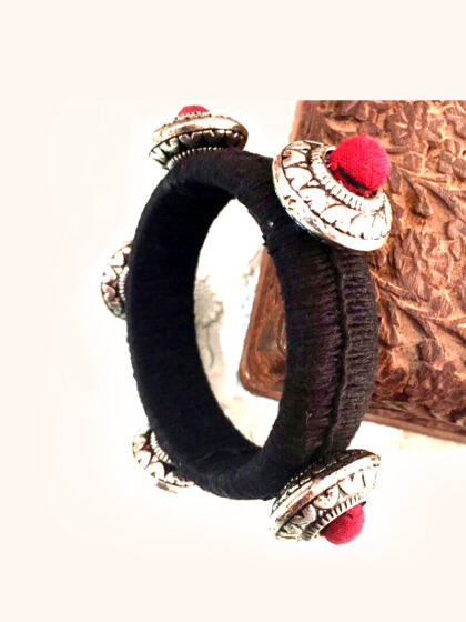 black thread work bangle