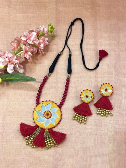 Traditional Necklace and Earrings Set