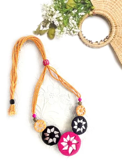 Handcrafted Mirror Work Necklace