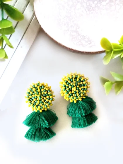 Beaded Tassel Earrings