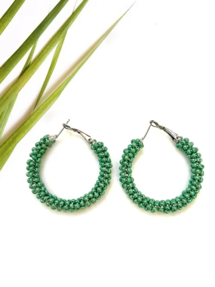 Beaded Hoop Earrings